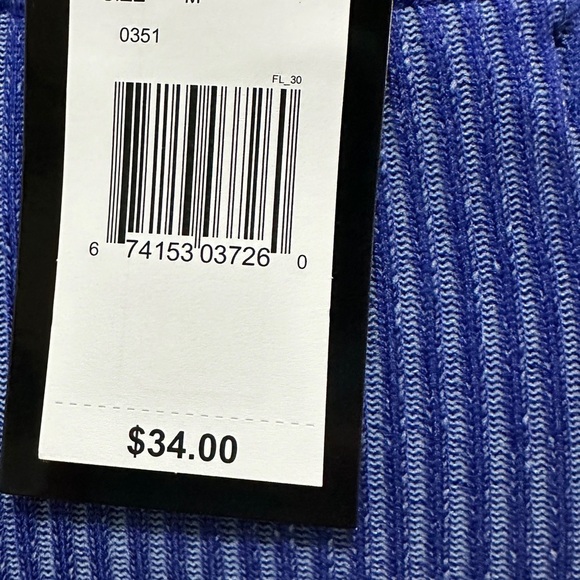 239 Say What | NWT $34 Blue Cut-Out Sweater Top (Size M) - Picture 6 of 14